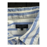 CDG Homme Plus Striped Shirt — Rolling Stones Tongue Print