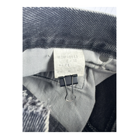 Hysteric Glamour 'Kinky Jeans' Distressed Denim Shorts — Horizontal Slash Detail, Faded Black