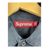 Supreme Reflective Stripe S/S Work Shirt - Navy (SS25)