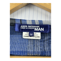 Junya Watanabe MAN Plaid Cardigan — Blue Multi Tartan Knit