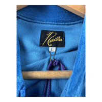 Needles Velour Track Jacket — Royal Blue / Cream Triple Stripe