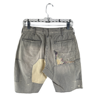 Kapital Kountry Gingham Boro-Patch Shorts — Multi-Fabric Patchwork