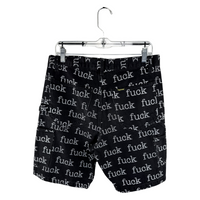 Supreme SS19 'Fuck' Text Jacquard Denim Shorts — Black, Size 30