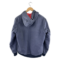 Supreme AW05 'Red Built' Hooded Work Jacket — Washed Navy Canvas