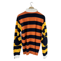 BAPE Baby Milo Striped Rugby Polo - Navy/Orange/Yellow