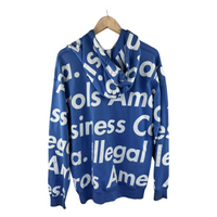 Supreme SS09 'Illegal Business Controls America' Zip Hoodie — Royal Blue