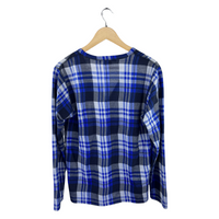 Junya Watanabe MAN Plaid Cardigan — Blue Multi Tartan Knit