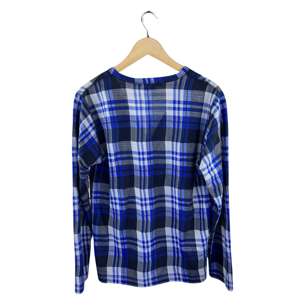 Junya Watanabe MAN Plaid Cardigan — Blue Multi Tartan Knit