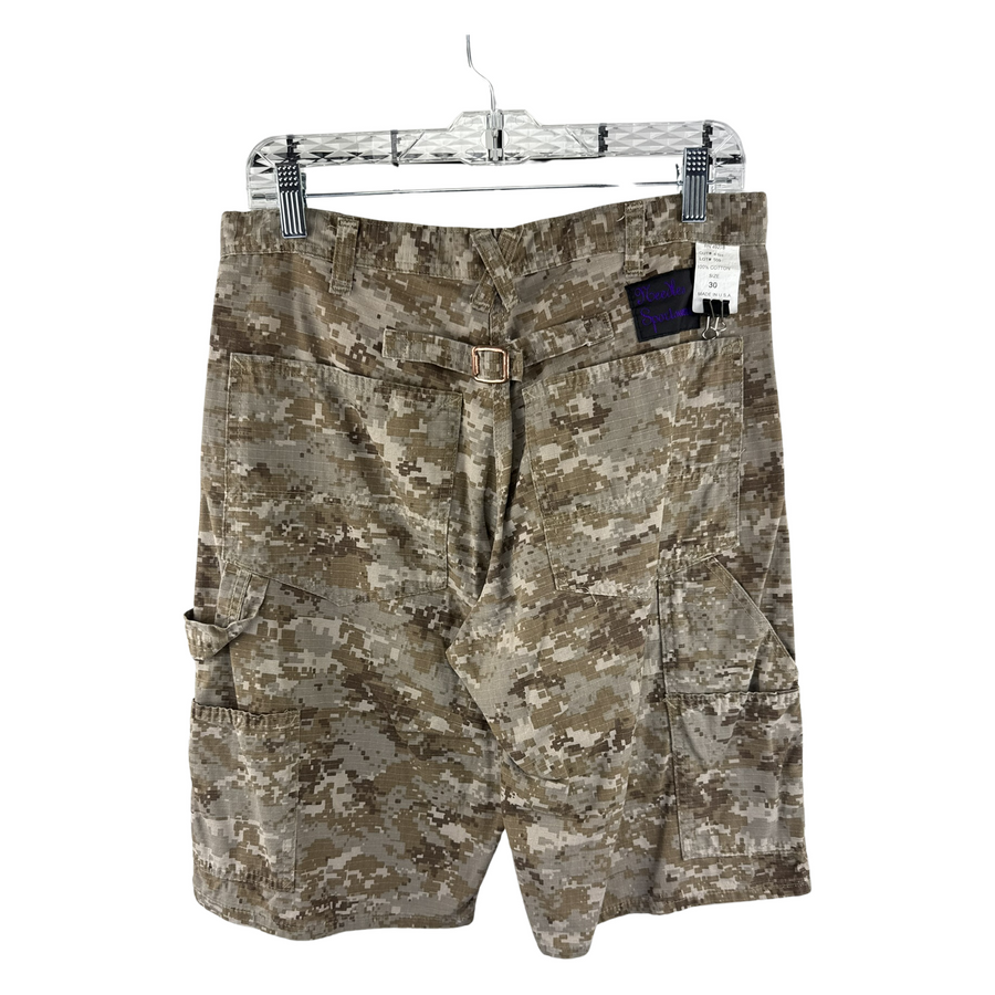 Needles Sportsman Digital Desert Camo Cargo Shorts — 100% Cotton USA