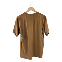 Regime Change Graphic Tee — Toppling Statue Print, Camel