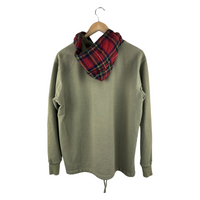 Comme des Garçons SHIRT x Supreme FW15 Pullover Hoodie — Olive / Tartan Plaid Hood