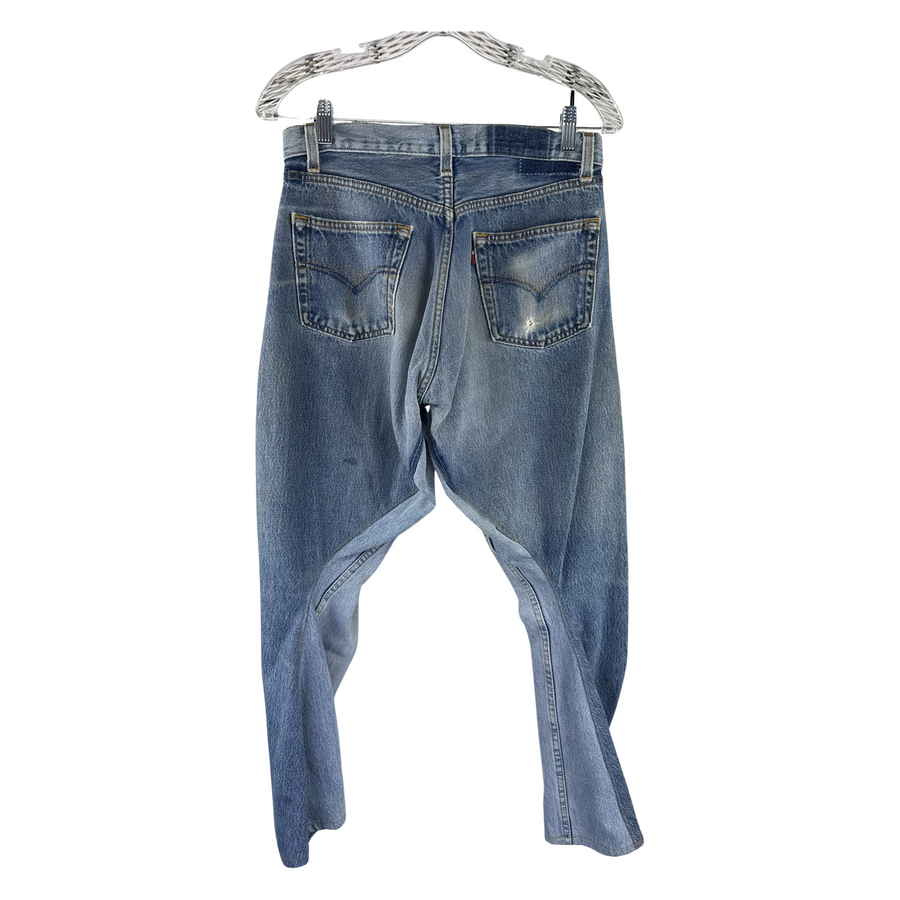 Rebuild by Needles Levi's Patchwork Denim Jean — Two-Tone Indigo Splice, Size 30