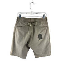 Kapital Boro-Patch Distressed Utility Shorts — Olive Khaki