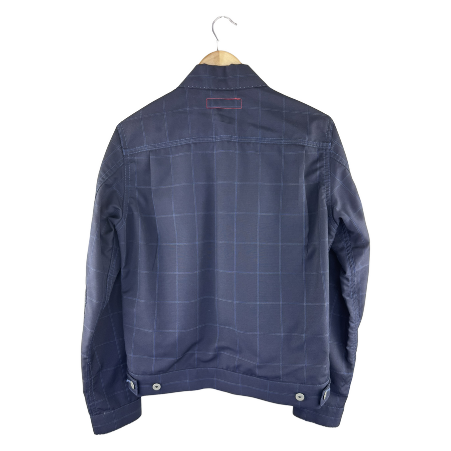 Junya Watanabe MAN x Levi's Trucker Jacket — Navy Windowpane, Paisley Liner