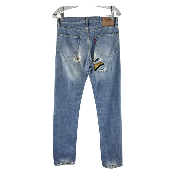 Hysteric Glamour x Kinky Jeans Patch Denim — Multi-Logo Distressed 5-Pocket