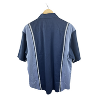 Supreme Reflective Stripe S/S Work Shirt - Navy (SS25)