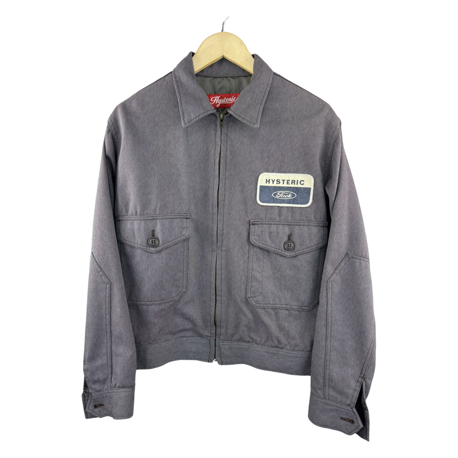 Hysteric Glamour 'Hysteric Fuck' Work Jacket — Grey Twill, Ford Parody Patch