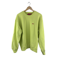 Supreme Small Box Logo Crewneck Sweatshirt — Lime