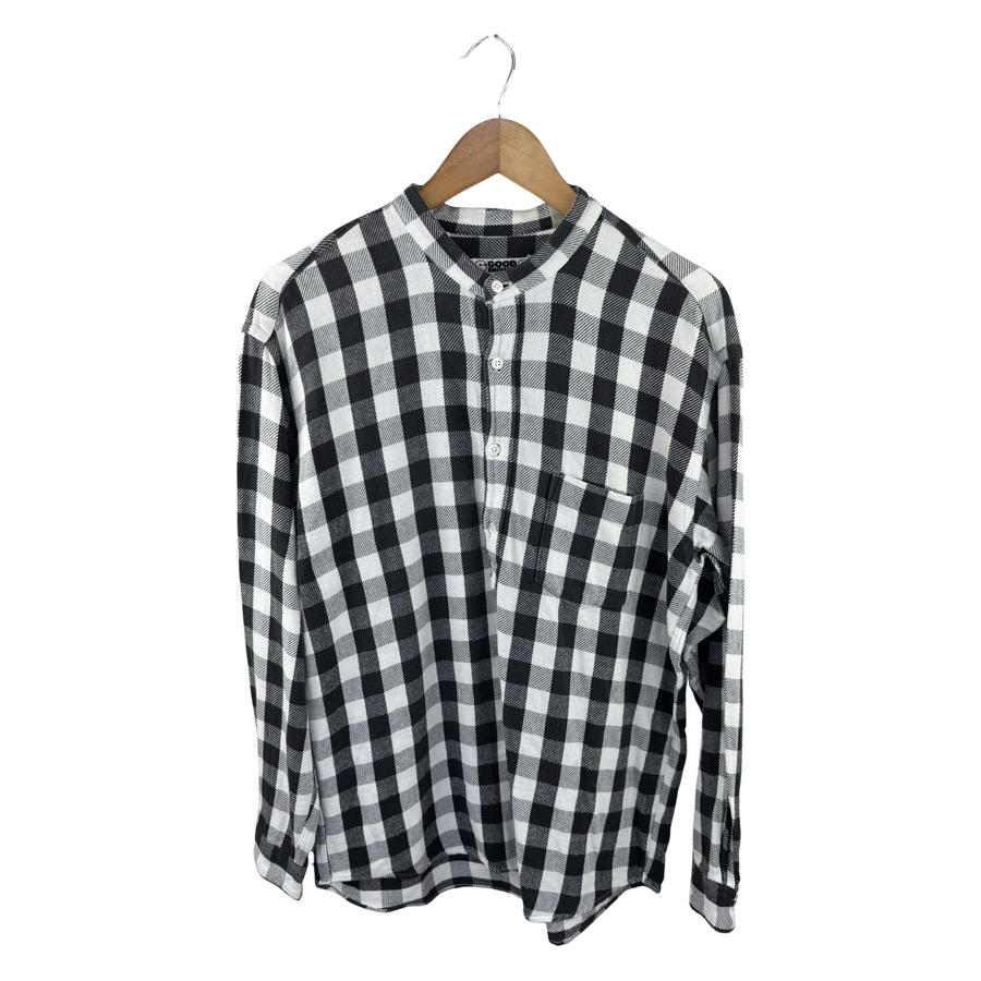 Goodenough Buffalo Check Pullover Shirt — Black/White Flannel