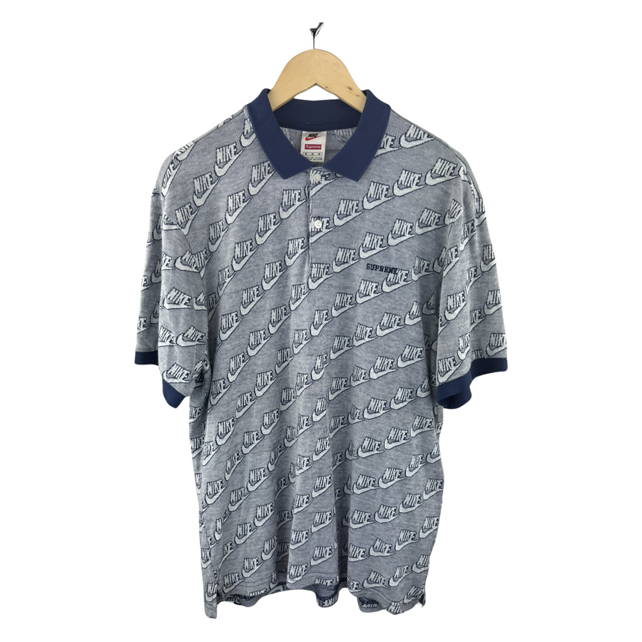 Supreme x Nike Jacquard Polo - Navy (FW18)
