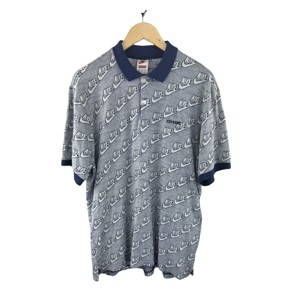 Supreme x Nike Jacquard Polo - Navy (FW18)