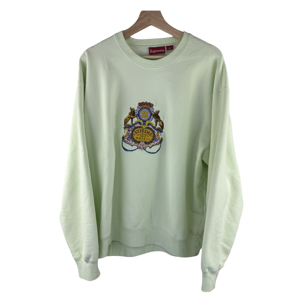 Supreme SS23 Crest Crewneck Sweatshirt — Mint