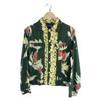 Junya Watanabe MAN Tropical Floral Button Jacket — Forest Green