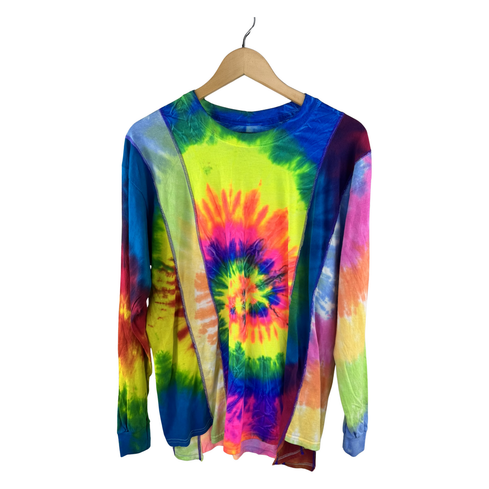 Needles Rebuild Long Sleeve Tee — Multi-Panel Tie-Dye