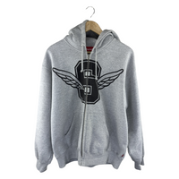 Supreme SS09 Winged S Zip Hoodie — Heather Grey