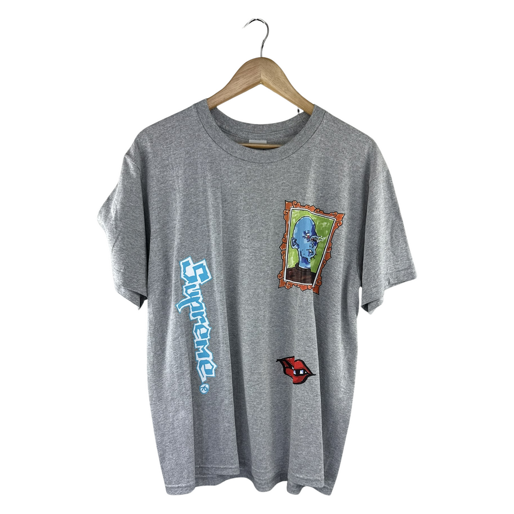 Supreme 'Alien' Graphic Tee — Heather Grey, Team Supream Back Print
