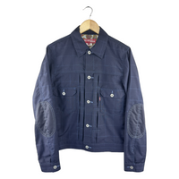 Junya Watanabe MAN x Levi's Trucker Jacket — Navy Windowpane, Paisley Liner