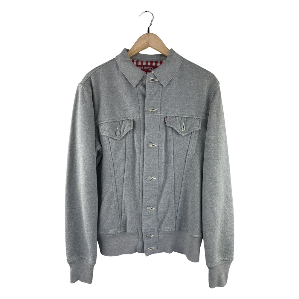 Junya Watanabe MAN x Levi's Trucker Jacket — Grey Sweatshirt Fleece