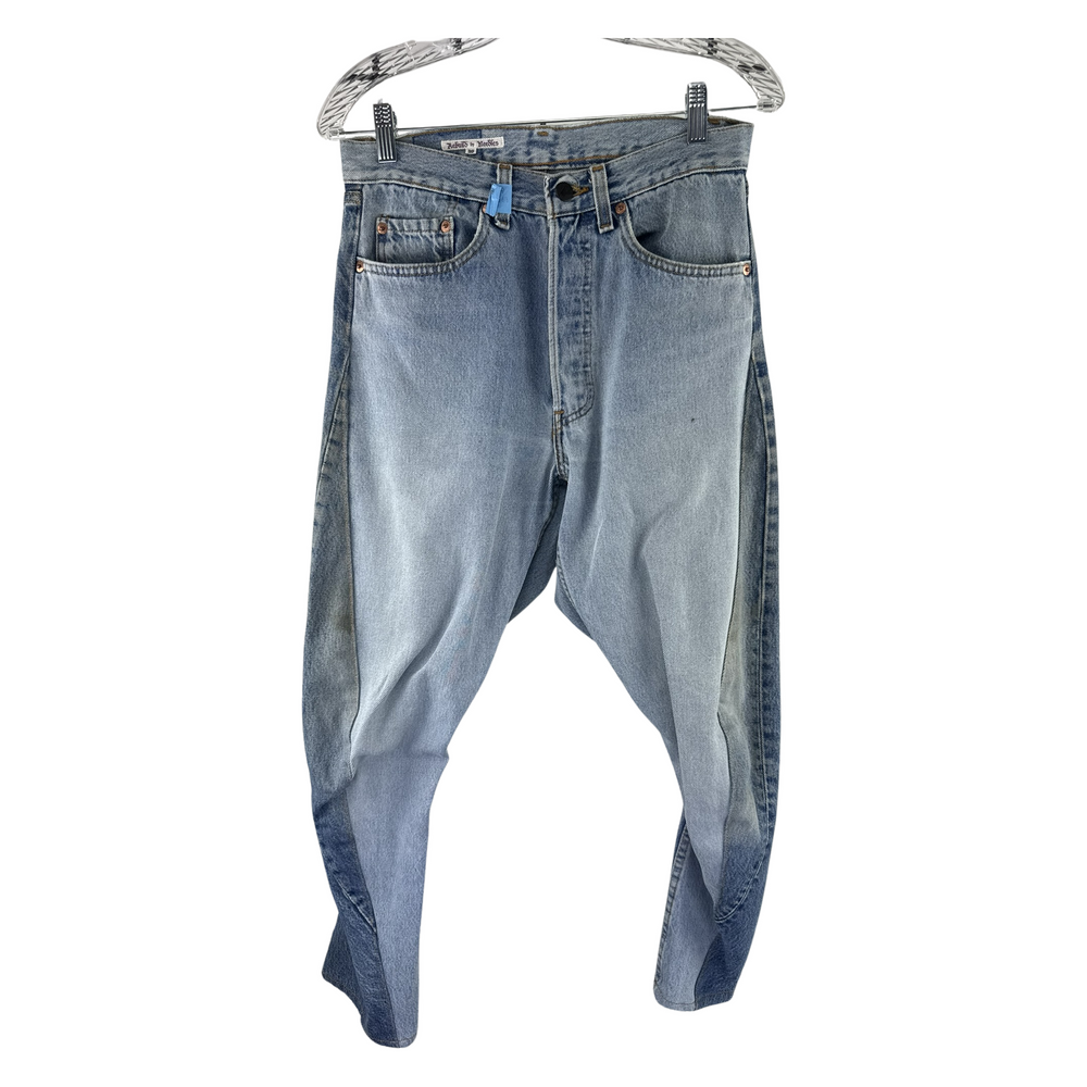 Rebuild by Needles Levi's Patchwork Denim Jean — Two-Tone Indigo Splice, Size 30