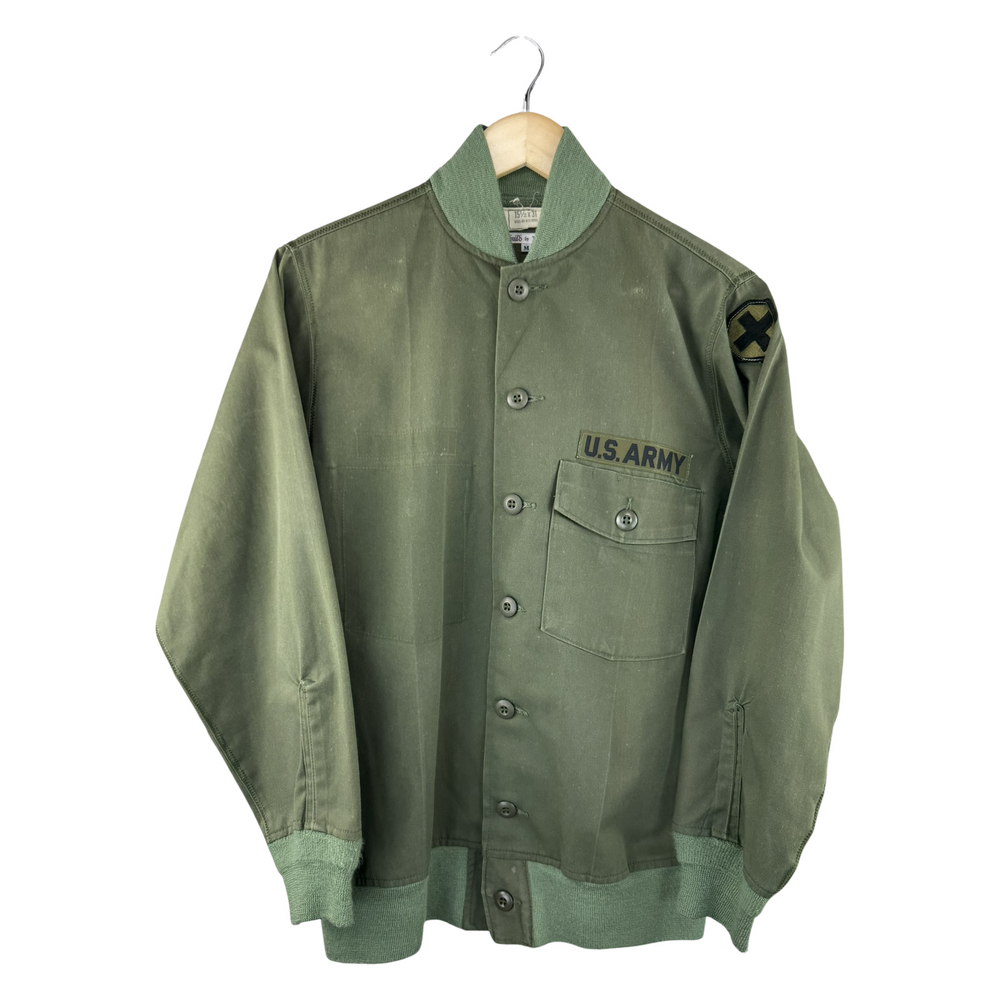 Rebuild by Needles U.S. Army OG-107 Shirt Jacket — Knit-Collar Bomber Conversion