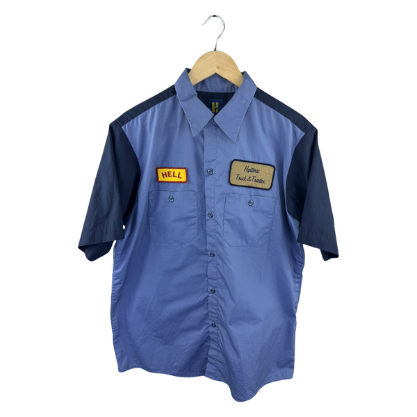 Hysteric Glamour Truck & Trailer Work Shirt - Two-Tone Blue
