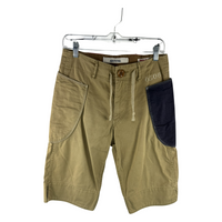 Kapital Two-Tone Cargo Shorts — Khaki/Navy Contrast Pocket