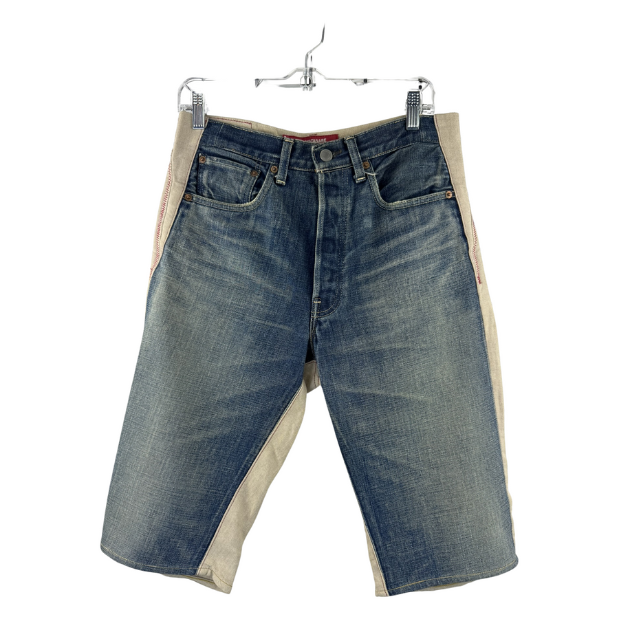 Junya Watanabe CDG Man x Levi's Reconstructed Denim Shorts — Two-Tone Panel