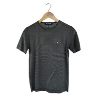 Raf Simons SS02 Fine-Stripe T-Shirt - Black/White, Size 48