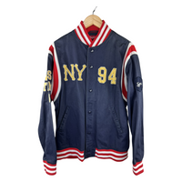Supreme 'NY 94' Cotton Varsity Jacket — Navy/Red/White