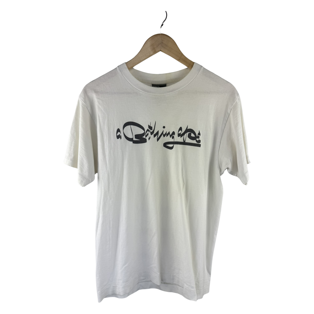 A Bathing Ape Script Logo T-Shirt - White