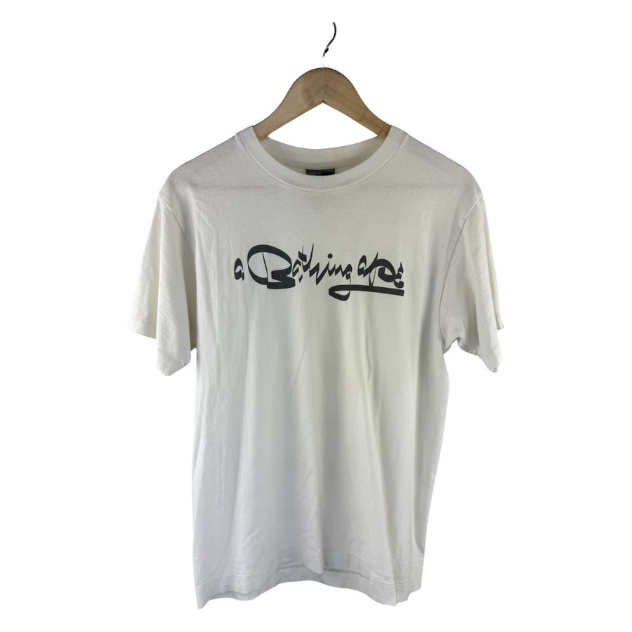 A Bathing Ape Script Logo T-Shirt - White