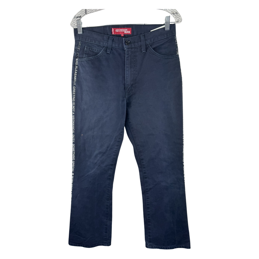 Junya Watanabe MAN x Levi's Cotton Twill Pant - Side Seam Text, Navy