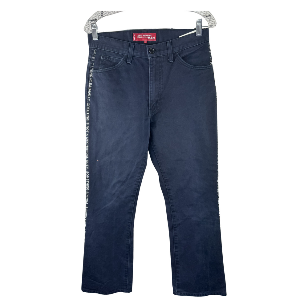Junya Watanabe MAN x Levi's Cotton Twill Pant - Side Seam Text, Navy