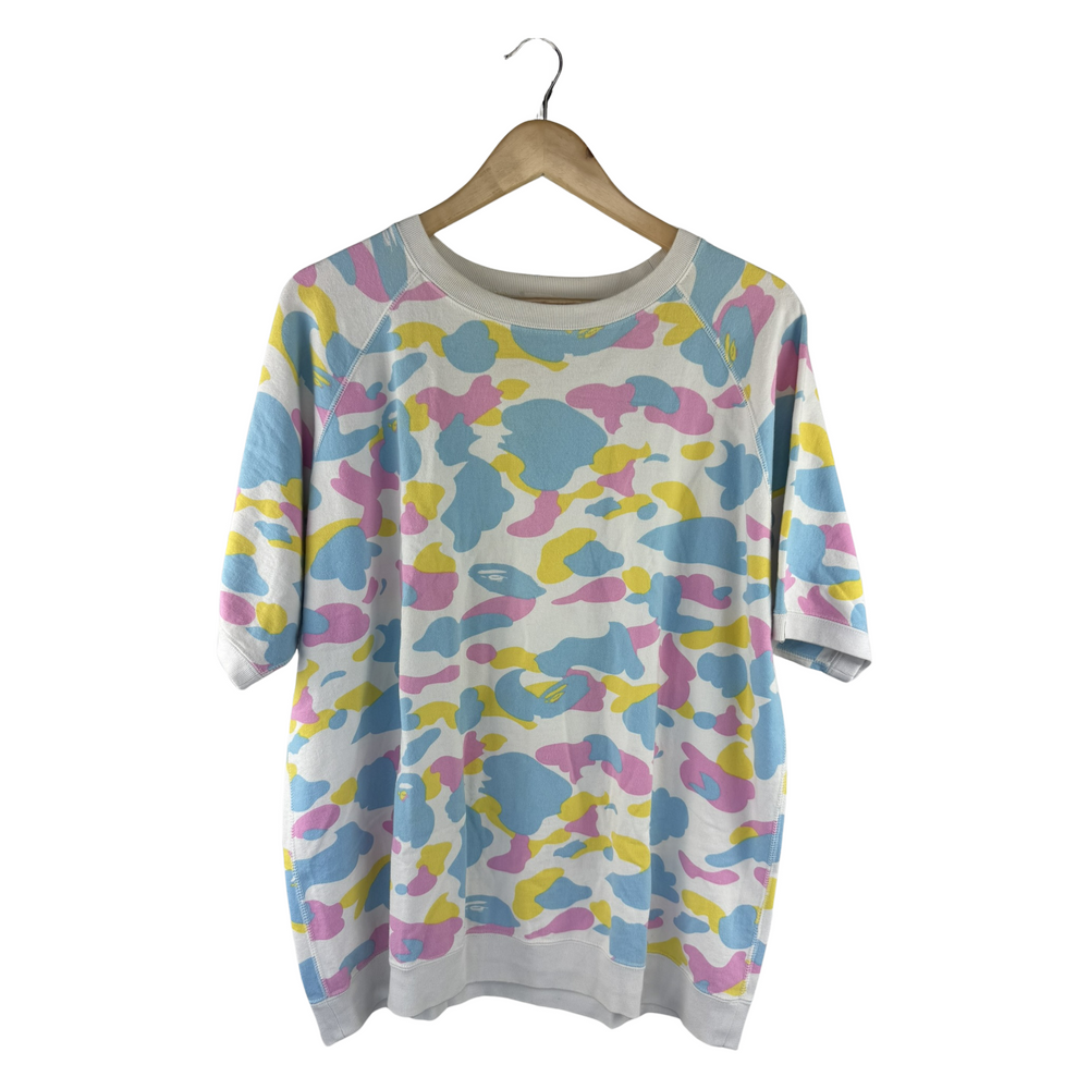 BAPE Pastel Camo Short-Sleeve Sweatshirt - Multi