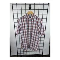 Junya Watanabe MAN CDG Short-Sleeve Shirt — Green/Yellow Plaid with Clover Graphic