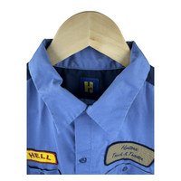 Hysteric Glamour Truck & Trailer Work Shirt - Two-Tone Blue