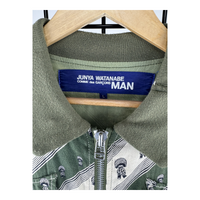 Junya Watanabe MAN Zip Jacket — Paratrooper Skull Diagonal Stripe Print