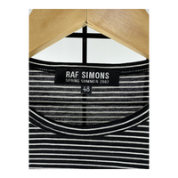 Raf Simons SS02 Fine-Stripe T-Shirt - Black/White, Size 48