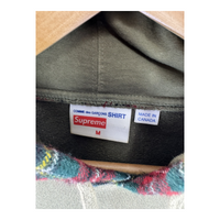 Comme des Garçons SHIRT x Supreme FW15 Pullover Hoodie — Olive / Tartan Plaid Hood