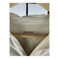 Kapital Rugby Pullover Sweatshirt — '89' Back Print, Tri-Stripe Rib